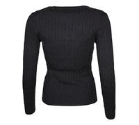 GANT Damen Pullover 4800101 – V-Ausschnitt Zopfmuster, Stretch-Baumwolle – S Evening Blue