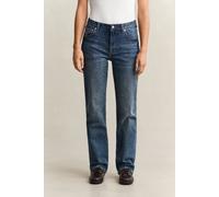 GANT Damen Stretch-Jeans mit geradem Bein (32/32) MID Blau BROKEN IN