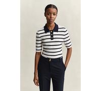 GANT Damen Strick Rugger mit Streifen (S) EVENING Blau