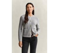 GANT - Strickjacke aus Baumwolle grey melange - Gr. - M