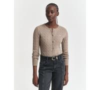 Stretch Cotton Cable Cardigan