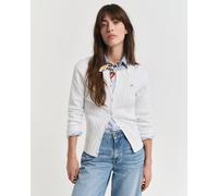 GANT - Strickjacke aus Stretch-Baumwolle mit Zopfmuster eggshell - Gr. - M