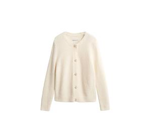Gant Damen Strickjacke mit Wolle, creme, Gr. XL