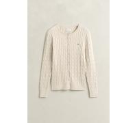 GANT - Strickjacke mit Zopfmuster faded beige - Gr. - S
