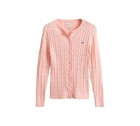 Gant Damen Strickjacke mit Zopfmuster STRETCH COTTON CABLE CARDIGAN Slim Fit, apricot, Gr. XS