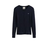 Gant Damen Stretch Cotton Cable Cardigan Strickjacke, Evening Blue, XL EU