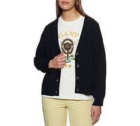 GANT Damen Superfine Lambswool Cardigan Strickjacke, Evening Blue, L EU