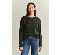 GANT Damen Superfine Lambswool Rundhalspullover (XS) MOSSY Grün