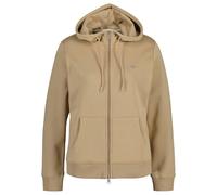GANT Damen Sweatjacke - REGULAR SHIELD ZIP HOODIE, Kapuzen-Jacke, Logo Khaki L