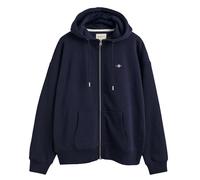 GANT Damen Sweatjacke - SHIELD ZIP HOODIE, Kapuzen-Jacke, Logo, Baumwoll-Mix Blau XL