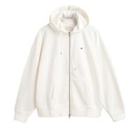 GANT Damen Sweatjacke - SHIELD ZIP HOODIE, Kapuzen-Jacke, Logo, Baumwoll-Mix Ecru S