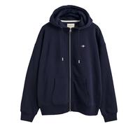 GANT Damen Sweatjacke - SHIELD ZIP HOODIE, Kapuzen-Jacke, Logo, Baumwoll-Mix L Blau