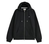 GANT Damen Sweatjacke - SHIELD ZIP HOODIE, Kapuzen-Jacke, Logo, Baumwoll-Mix Schwarz M