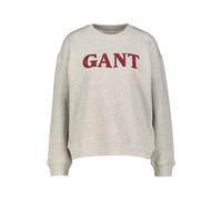 Gant Damen Sweatshirt mit Logo-Stickerei, grau, Gr. L