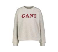 Gant Damen Sweatshirt mit Logo-Stickerei, grau, Gr. S