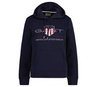 GANT Damen Sweatshirt - REGULAR ARCHIVE SHIELD HOODIE, Kapuzen-Pullover, Logo Blau S