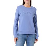 GANT Damen Tonal Graphic C-Neck Sweat Sweatshirt, Greyish Blue, 32