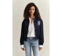 GANT Damen Varsity Jacke aus Satin (L) EVENING Blau