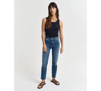 GANT Damen Verkürzte Slim Fit Jeans (26) MID Blau WORN IN