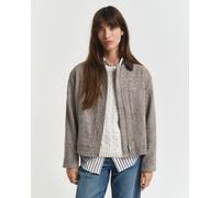 GANT Damen Wolljacke mit Kontrastkragen (XXL) DEEP Braun