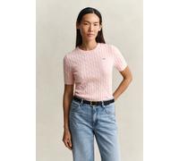 GANT Damen Zopfstrick Kurzarmpullover (L) APRICOT Rosa