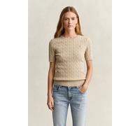 GANT Damen Zopfstrick Kurzarmpullover (XXXL) OAT BEIGE