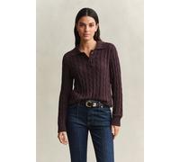GANT - Zopfstrick Pullover aus Baumwolle deep brown - Gr. - L