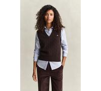 GANT Damen Zopfstrick Pullunder aus Lambswool (M) DEEP Braun