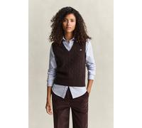 GANT Damen Zopfstrick Pullunder aus Lambswool (XXL) DEEP Braun