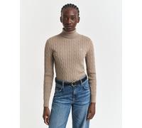 GANT Damen Zopfstrick Rollkragenpullover aus Stretch-Baumwolle (XL) TAUPE BEIGE