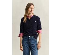 GANT Damen Zopfstrick-Rugger aus Lambswool (XXL) EVENING Blau