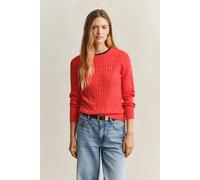 GANT Damen Zopfstrick Rundhalspullover (L) PERFECT Rot