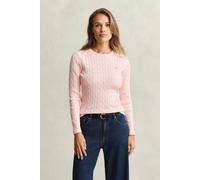 GANT Damen Zopfstrick Rundhalspullover (XS) APRICOT Rosa