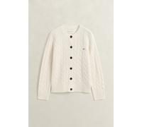 GANT Damen Zopfstrick Strickjacke aus Lambswool (S) CREAM