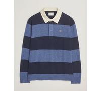 GANT Extra Fine Lambswool Striped Knitted Rugger Marine Blau S
