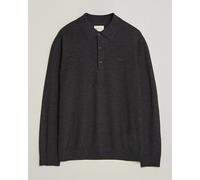 Gant Extrafine Merino Knitted Polo Dark Charcoal Melange Grau XL