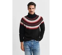 GANT Fair Isle Turtleneck Black Größe: L | Turtlenecks Outlet | Herren | Schwarz