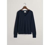 GANT - Feinstrick V-Neck Pullover evening blue - Gr. - L