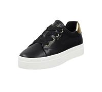 GANT FOOTWEAR Damen AVONA Sneaker, Schwarz/Goldfarben, 39 EU