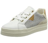 GANT FOOTWEAR Damen Avona Sneaker, White/Gray, 38 EU