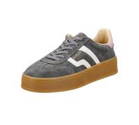 Plateausneaker GANT "Gant Sneaker Veloursleder", Damen, Gr. 40, grau (dunkelgrau), Veloursleder, casual, Schuhe (73065138-40) dunkelgrau