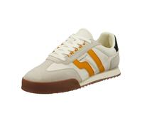 Sneaker GANT "Baylle", Herren, Gr. 44, beige (beige, orange), Veloursleder, Nylon, kontrastfarbene Details, sportlich, Schuhe, Retro Sneaker, Schnürschuh mit dezentem Logo (97497703-44) beige, orange
