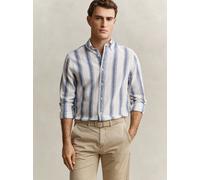 Gant Freizeithemd mit Leinen Herren Regular Fit Baumwolle blau, XL