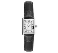 GANT G195005 Rhode Island Mini Damenuhr, Edelstahl Silberfarben, Lederband Schwarz, Quarz