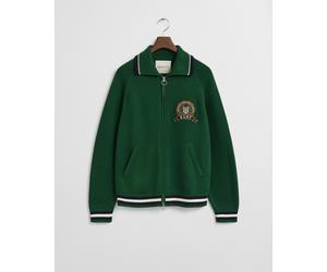 GANT - GANT 1949 Graphic Strickjacke mit Reißverschluss forest green - Gr. - M