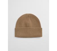 GANT - Gerippte Beanie aus Wolle warm khaki - Gr. - OS