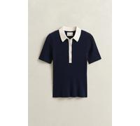 GANT - Gerippter Kurzarm-Rugger evening blue - Gr. - S