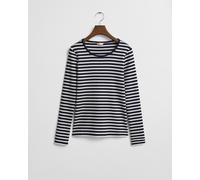 GANT - Geripptes Langarm-T-Shirt mit Streifen evening blue - Gr. - XXL