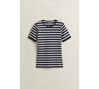 GANT - Geripptes T-Shirt mit Streifen evening blue - Gr. - L