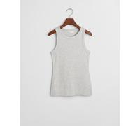 GANT - Geripptes Tanktop mit hohem Kragen light grey melange - Gr. - XXL